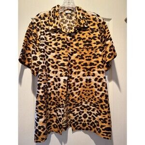 King Kameha hawaiian shirt Leopard Print Large